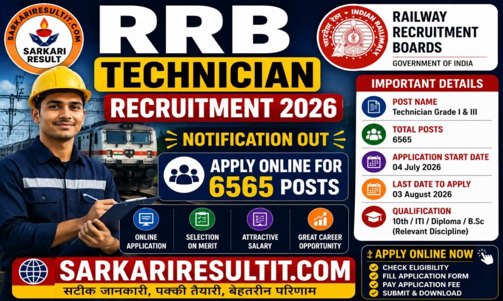 RRB Technician Recruitment 2026