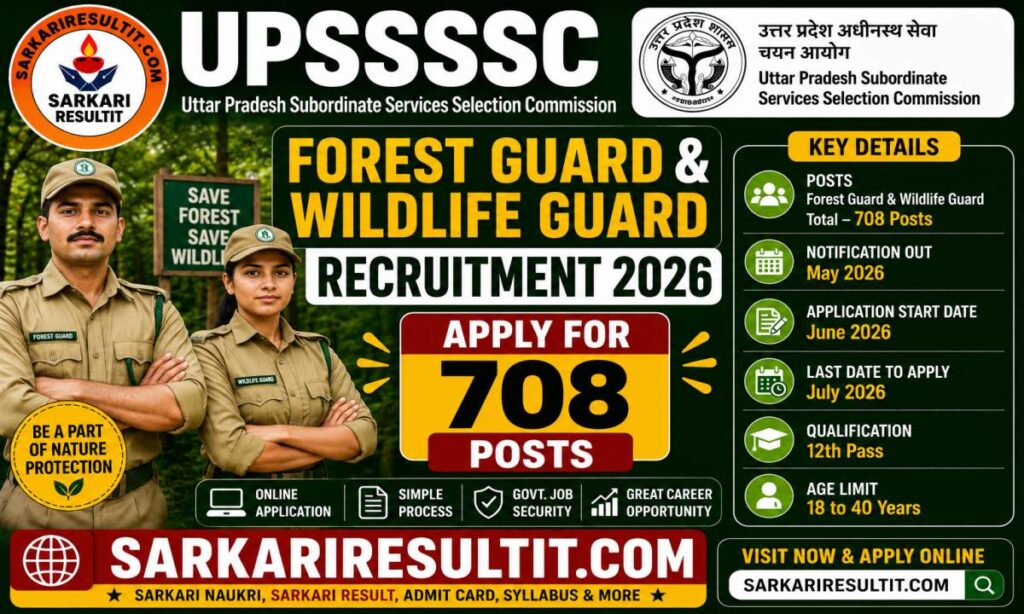 UPSSSC Forest Guard Recruitment 2026