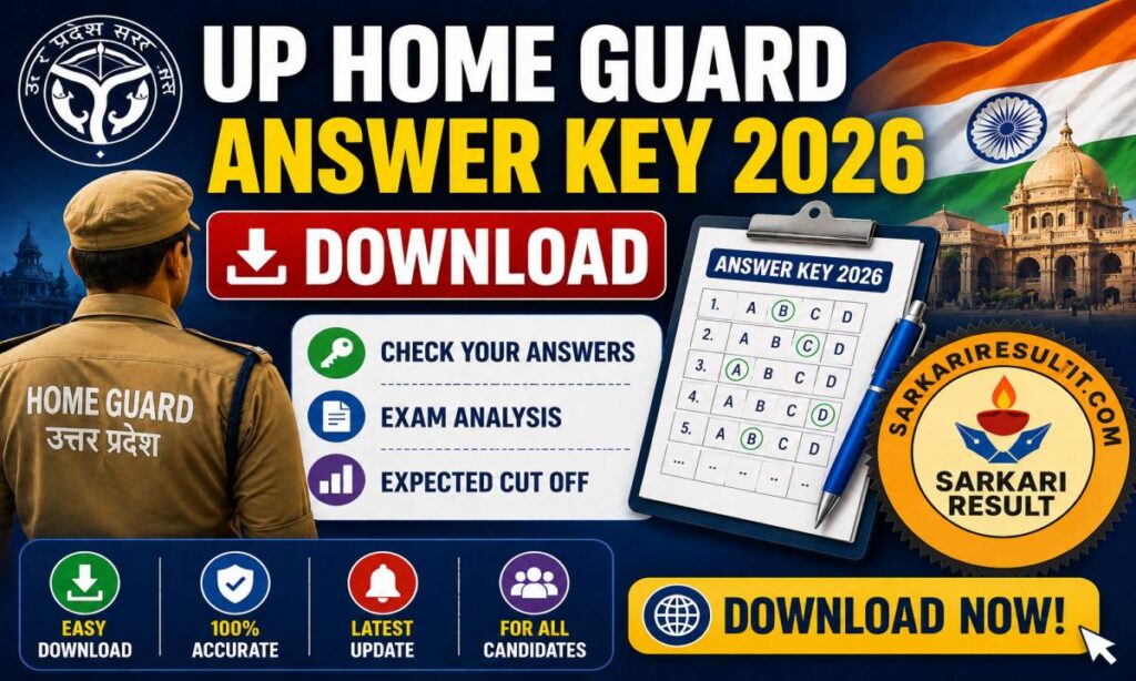 UP Home Guard Answer Key 2026 Download